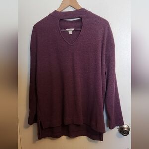 Terra & Sky Ribbed Purple Top